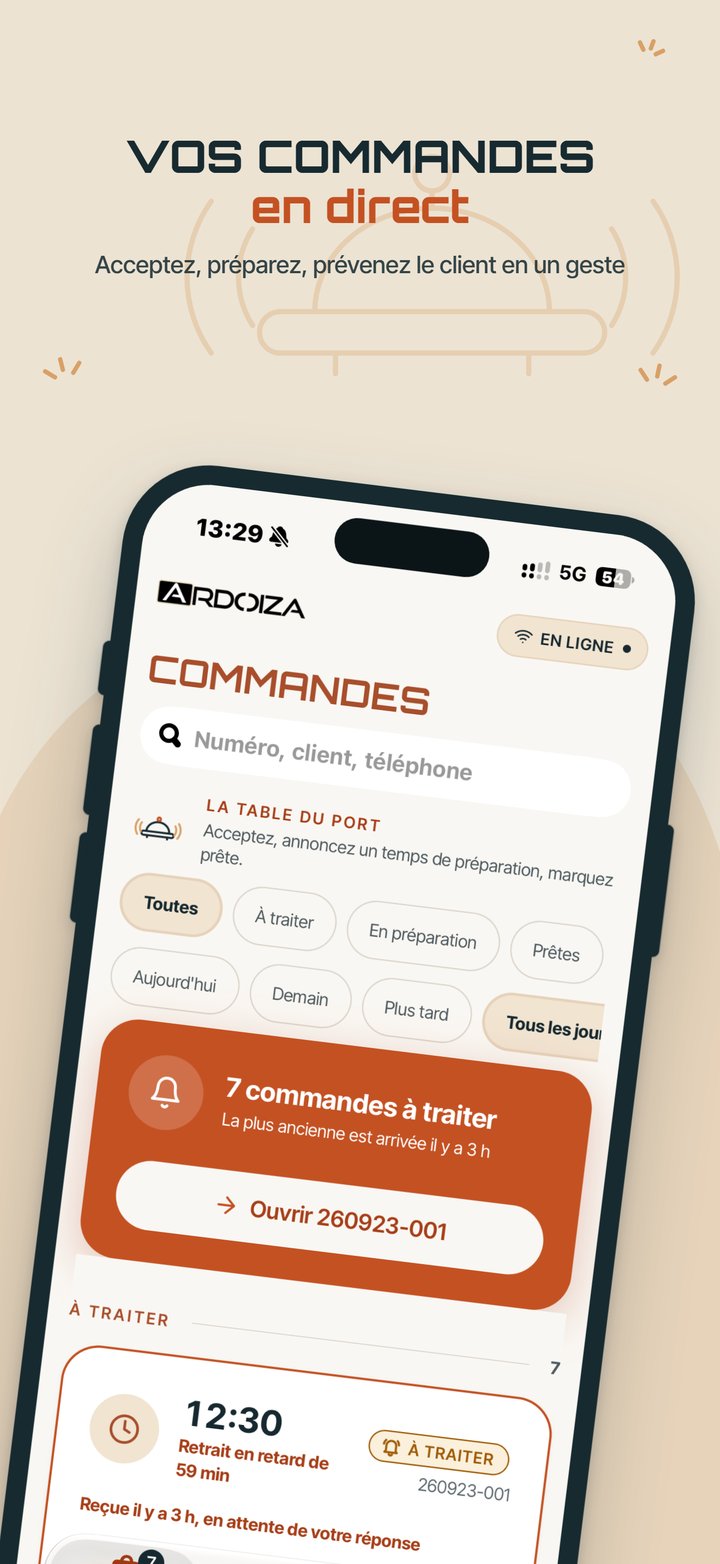 Commandes en direct
