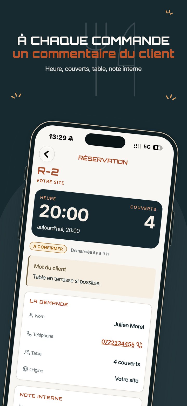 Détail d'une réservation